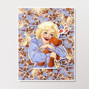 Pop Art Illustration: Betty and the bear