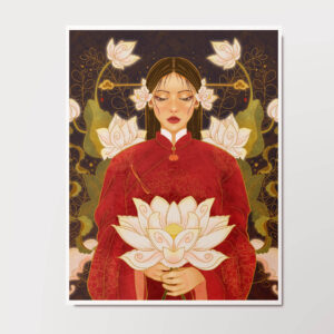 Dreamy Floral Art Prints: Lotus Lady