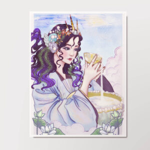 Whimsical Art Print: Queen of Cups